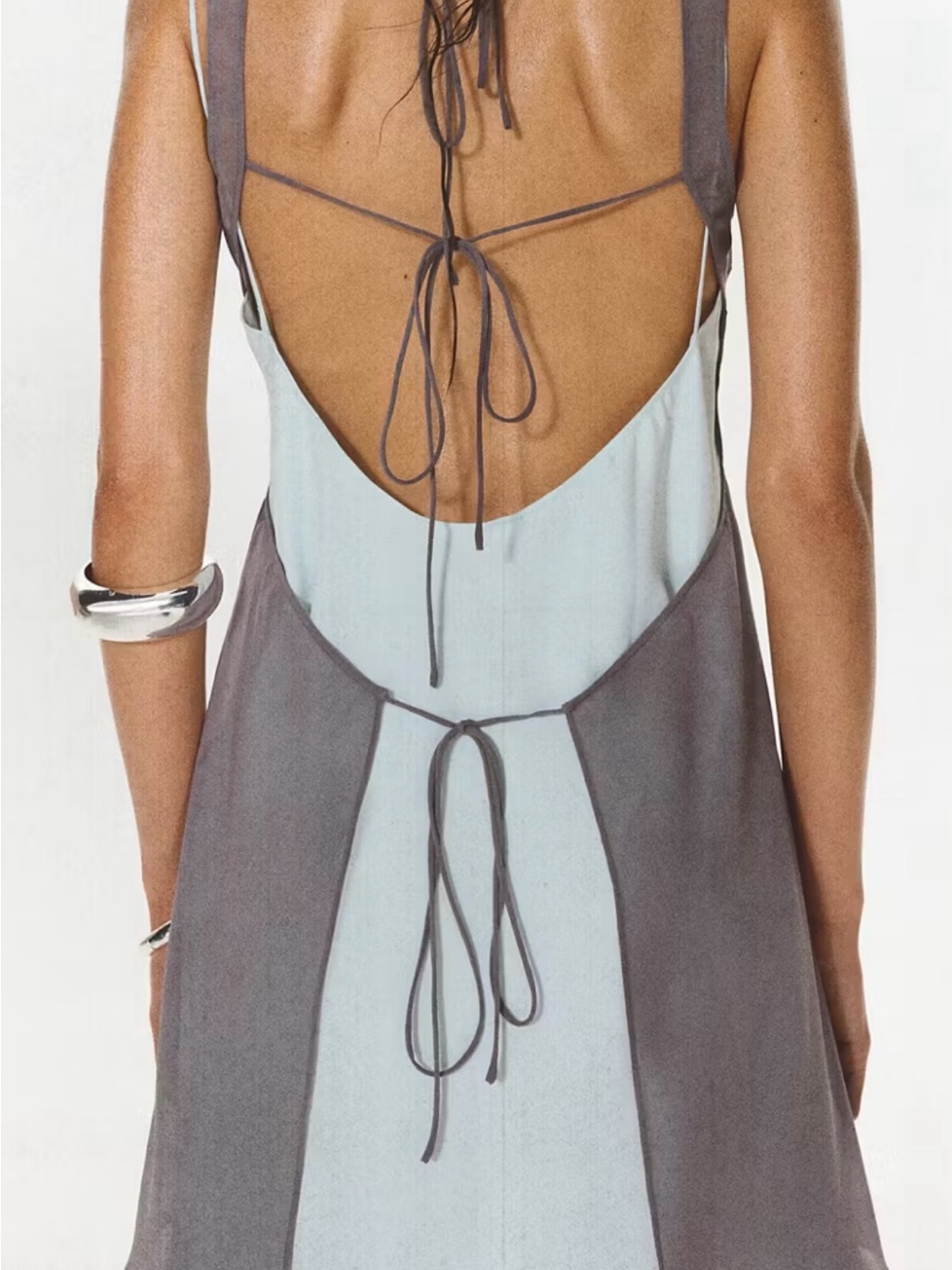 Eckhaus Latta X Mango Overlay Dress With Bows - Nwt - Size Medium — image 3 of 4